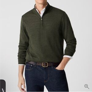 NWT Jcrew Wool Half-Zip Sweater